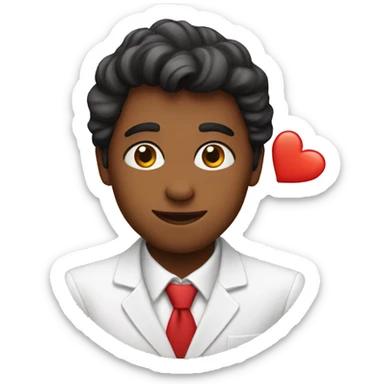 J in a heart sticker