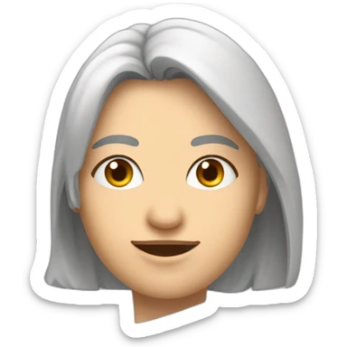 Mutsuz olmasına rağmen gülmek zorunda kalan bir yüz ifadesi sticker