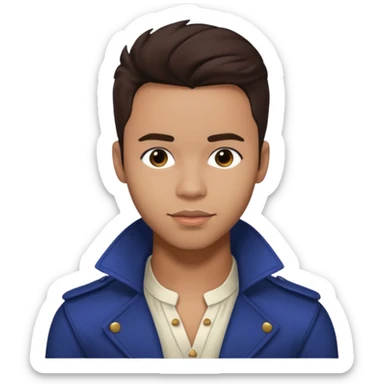 Prince Royce with dark brown hair sticker