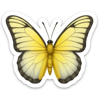 Yellow butterfly sticker