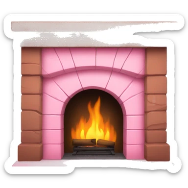 Winter Pink FirePlace sticker