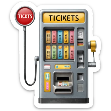 vending ticket machine sticker