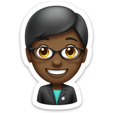 Black dental hygienist sticker