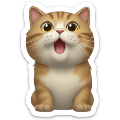 chat qui porte une doudoune sticker