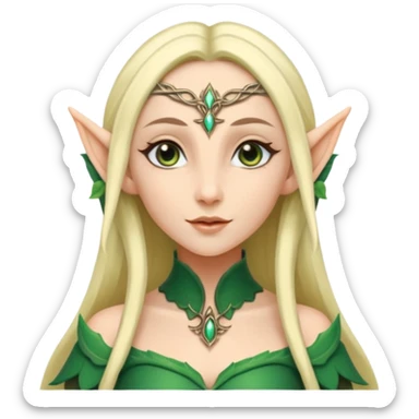 elf woman elegant ears fantasy. sticker