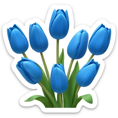 Blue tulips sticker