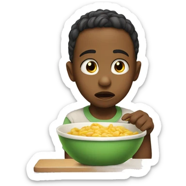 the child doesn't want to eat sticker