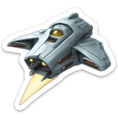 DoDonPachi space ship sticker