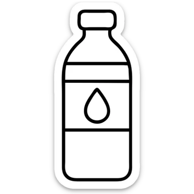 minimalist Turkish water bottle icon sticker