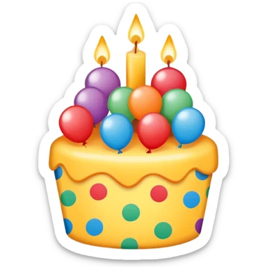 birthday sign in poke a dot sticker