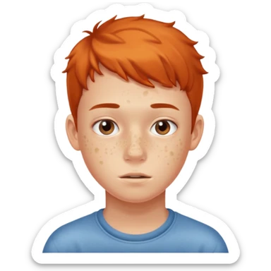 boy teenager with acne sticker