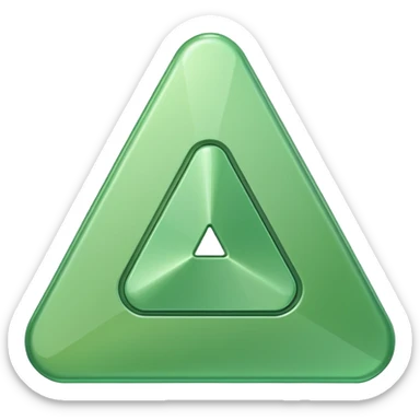 Solid Light green triangle play button  sticker