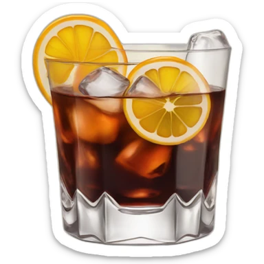 fancy old fashioned drink sticker