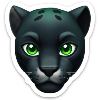 Black panther animal whit the eyes green angry sticker