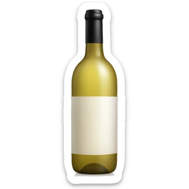 White wine bottle sticker