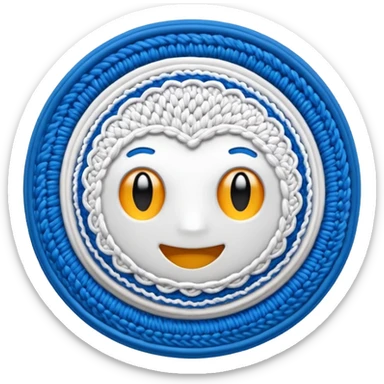 badge bleu avec un juste a l'intérieur comme le badge whatsapp sticker