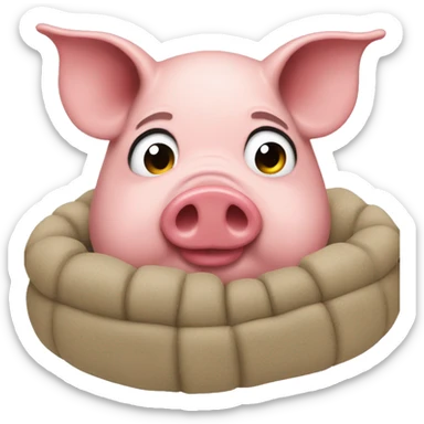 stinky pig with jordans sticker