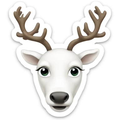 white-reindeer sticker