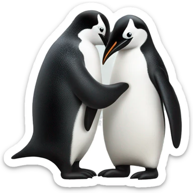 Pingüino mandando un kisss sticker