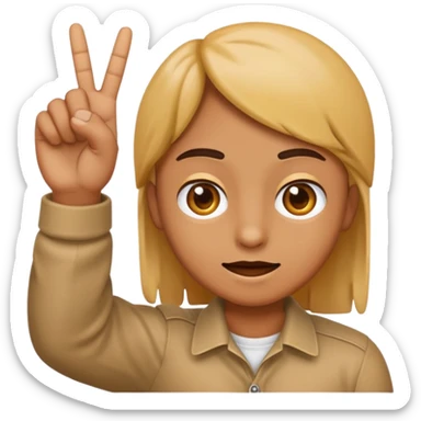 an emoji that with 2 fingers make a gesture of my eyes are on you sticker