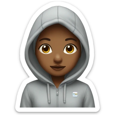 Cute girl wearing a reed hoodie sticker