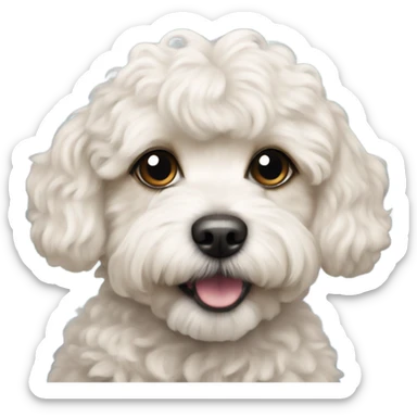 Dog maltipoo like Aquarius sign sticker