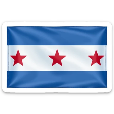 Chicago state flag sticker