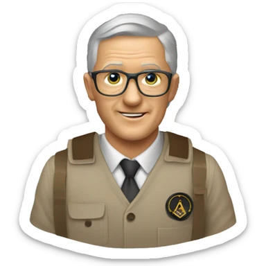 ham radio masonic sticker