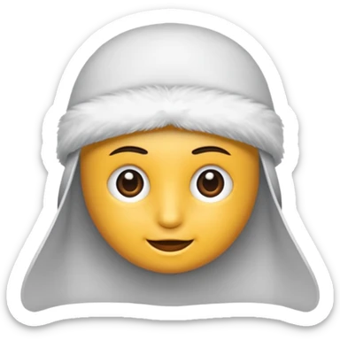 Kafasına şapka olan ve göz kırpan emoji sticker