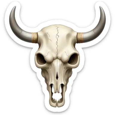 bull skull perfil sticker
