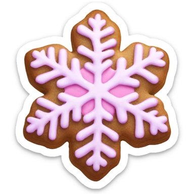 pink snowflake cookie  sticker