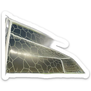 soccer ball flies past the goal sticker