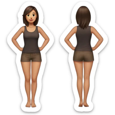 Une femme brune avec des grosses jambes sticker