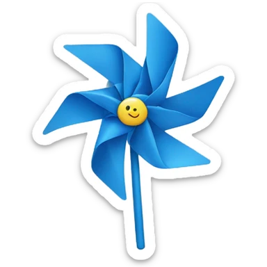 pinwheel blue sticker