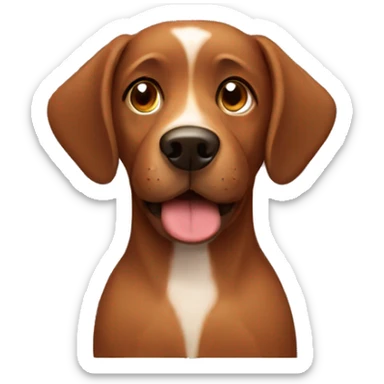 Brown dog sticker