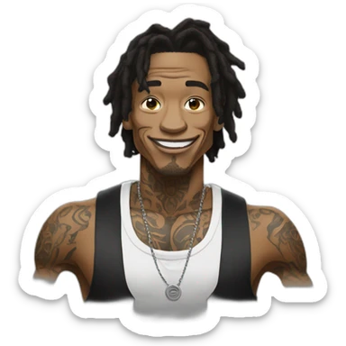 muscular wiz khalifa sticker