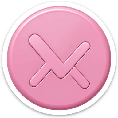 baby pink check mark button sticker
