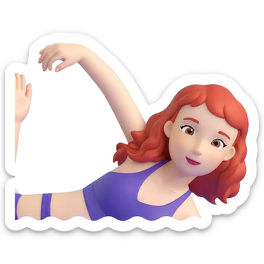 22-year-old redheaded girl athlete swimmer sticker