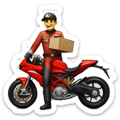 Postman on a Ducati sticker