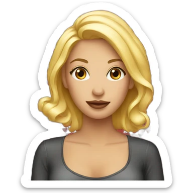 blonde women from san francisco who loves paris sticker