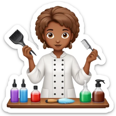 lamb dyeing hair in saloon sticker