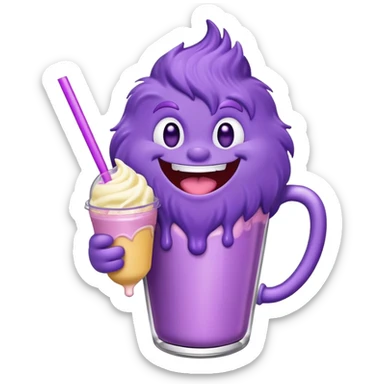 Grimace eating sticker