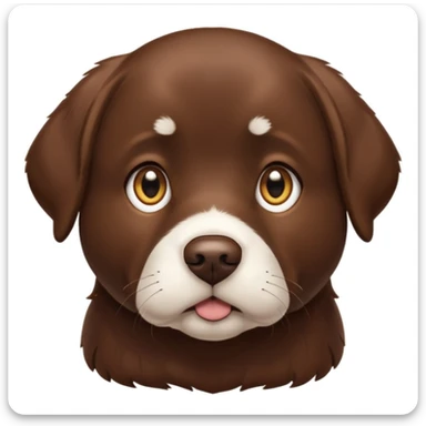 Chocolate Labrador white chest sticker