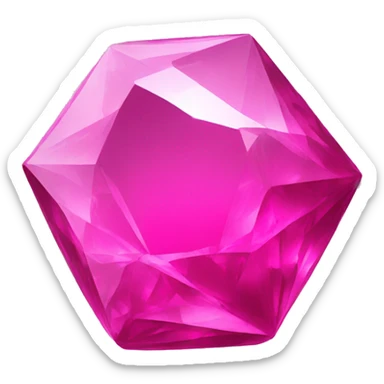 Bright pink crystal sticker