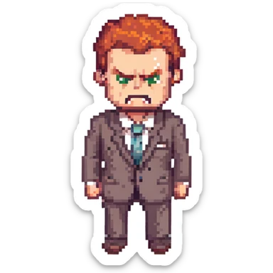 angry businessman sticker