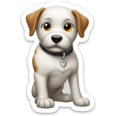 Perro con maleta sticker