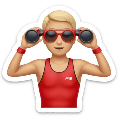 Lifeguard on watch tower sticker