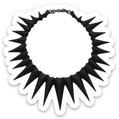 black spiked collar choker sticker
