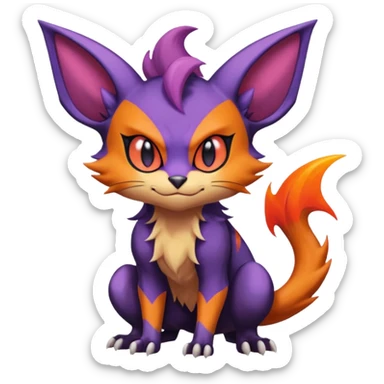 Noivern-Noibat-Torracat-fusion sticker