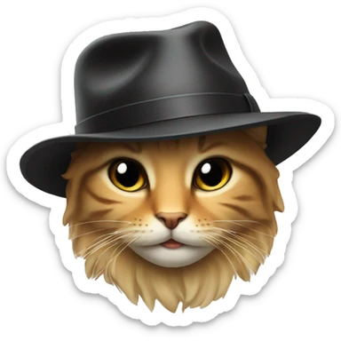 Le epic cat wearing le epic fedora sticker